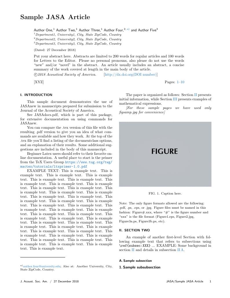 Use a Manuscript Template
