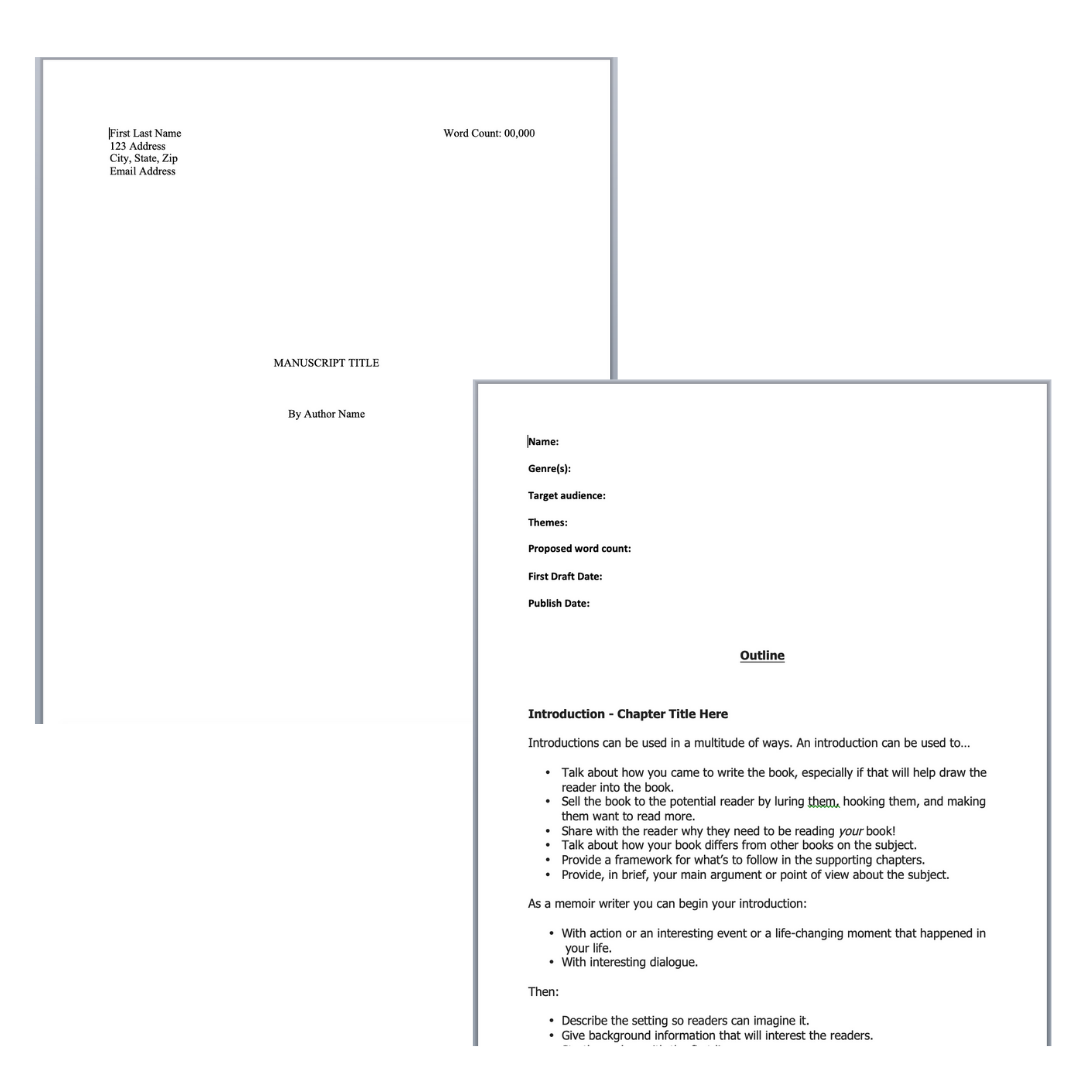 Use a Manuscript Template
